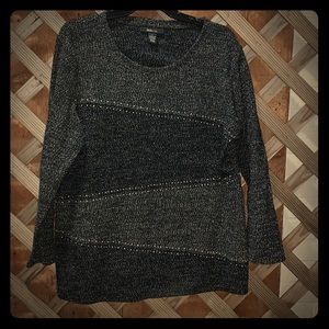 Style & Co Black/Gray Sweater